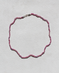 Dainty Ruby Necklace - Hand knotted