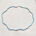 Blue Turquoise & Coral Silk Minimalist Talisman Necklace | 14K Gold Filled