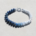 Lapis Lazuli, Jade & Magnesite Crystal Talisman Bracelet - "Deep Blue Sea" | Sterling Silver