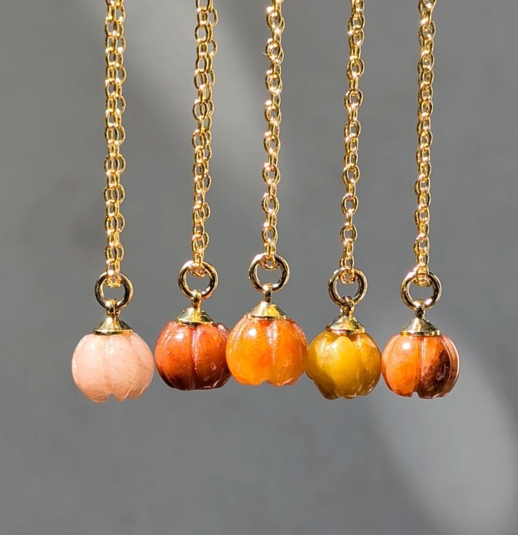 Pumpkin Jade Necklace
