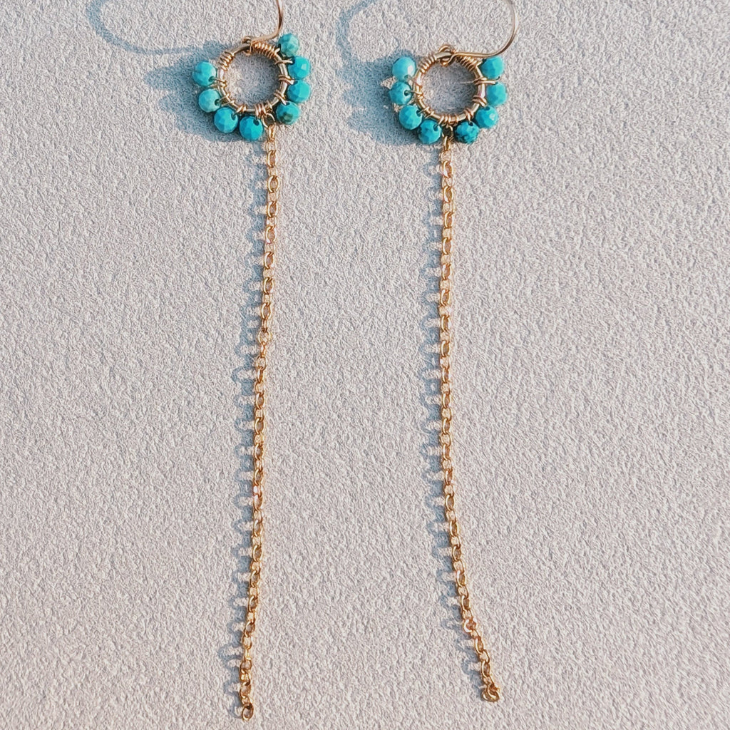Turquoise Chain Earrings