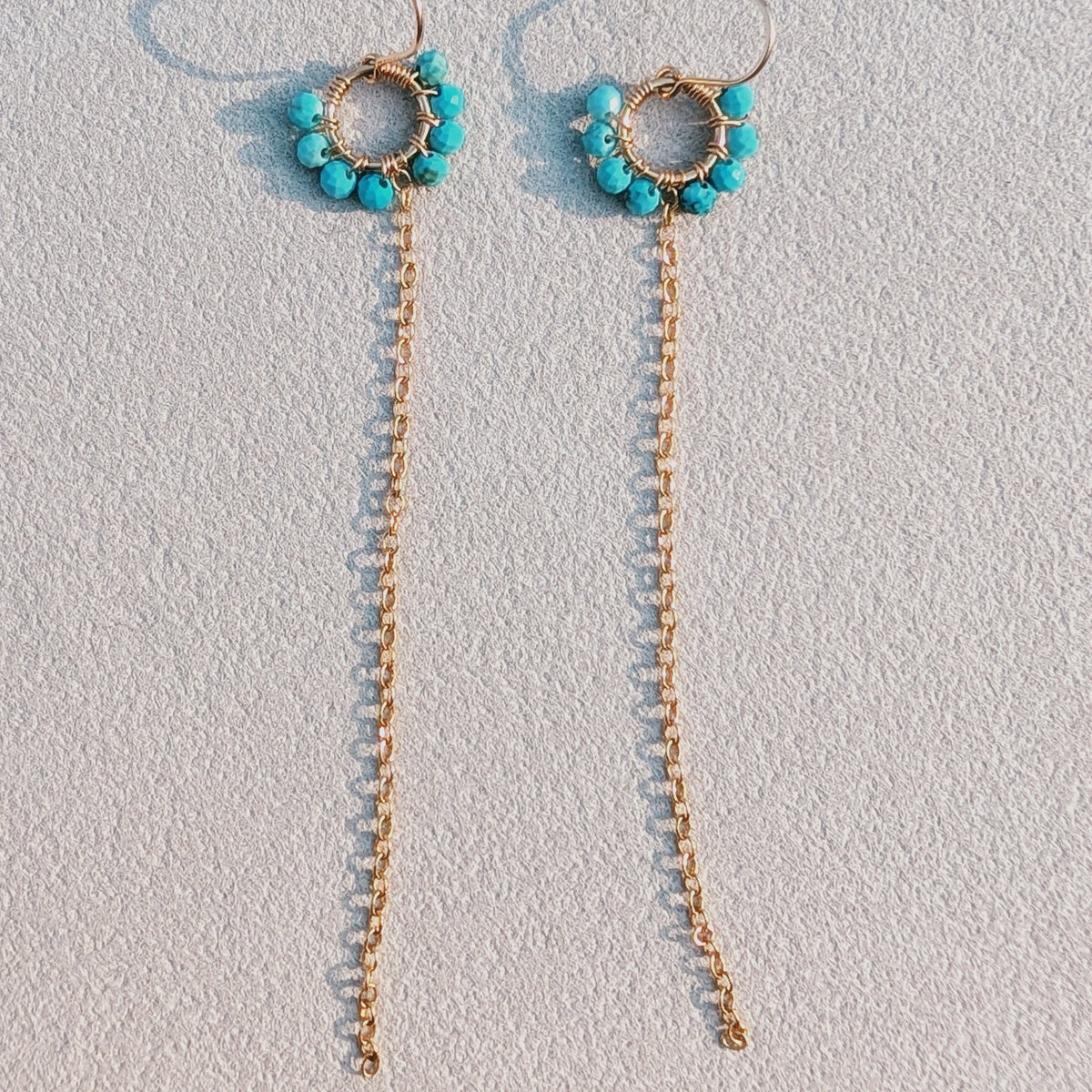 Turquoise Chain Earrings