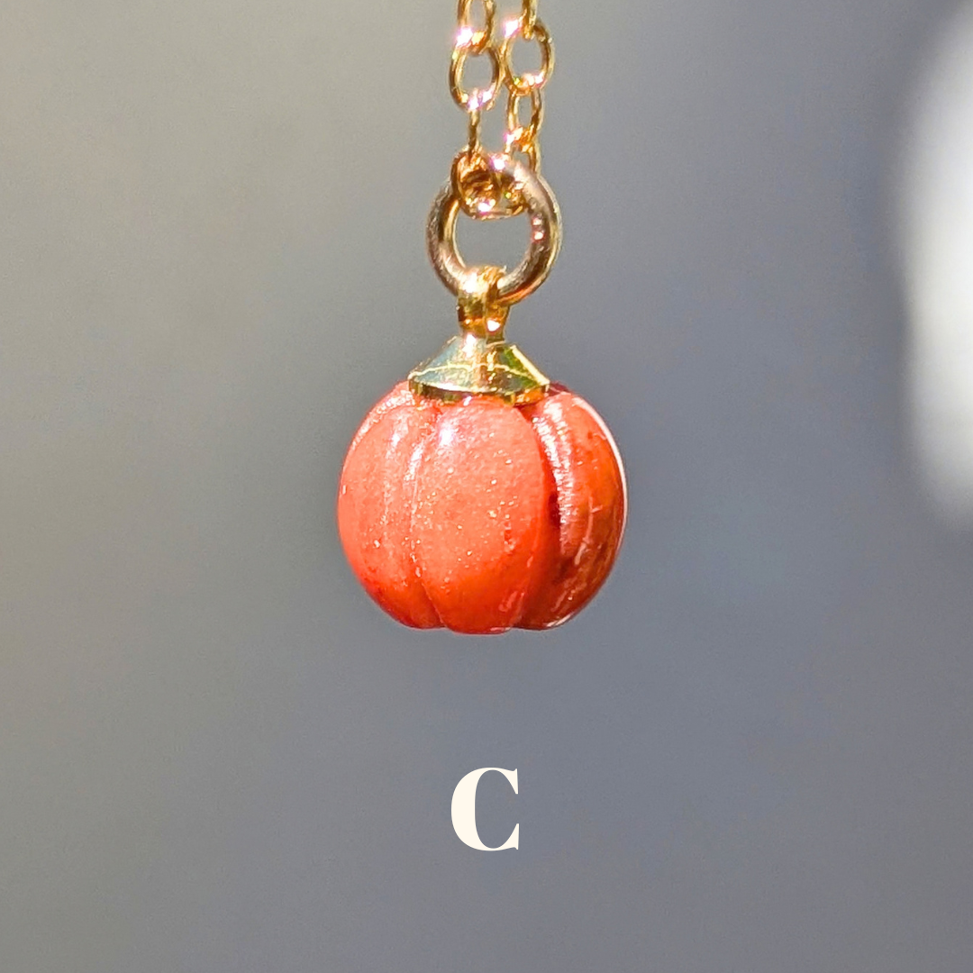 Pumpkin Jade Necklace