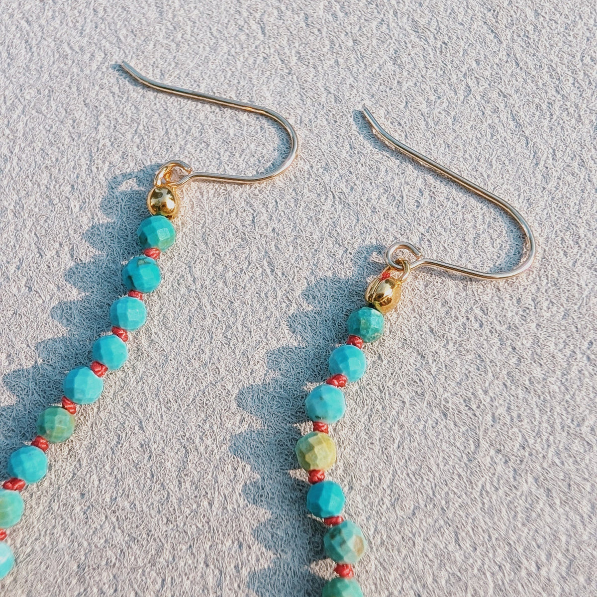 Hand-Knotted Turquoise Erarrings