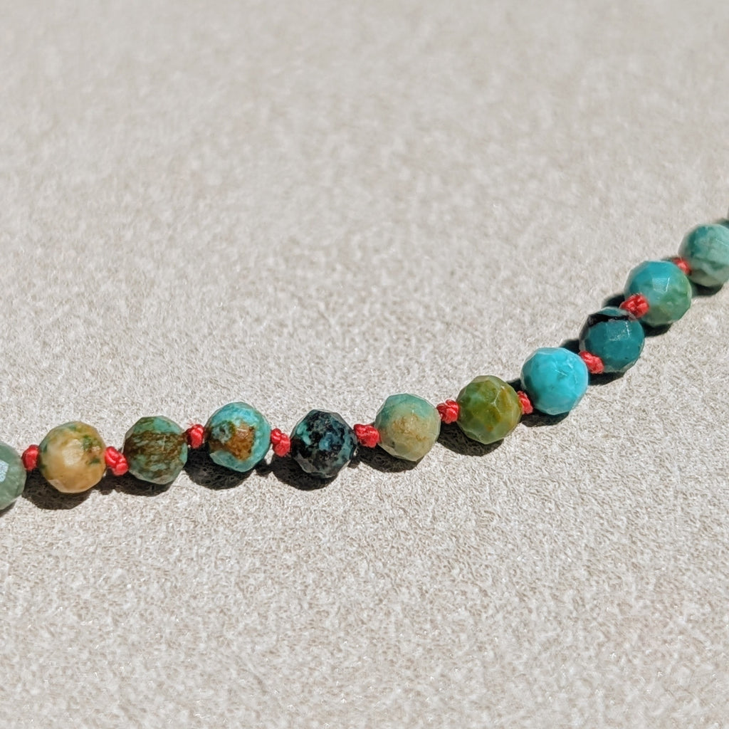 California Landscape Hand-Knotted Turquoise Necklace
