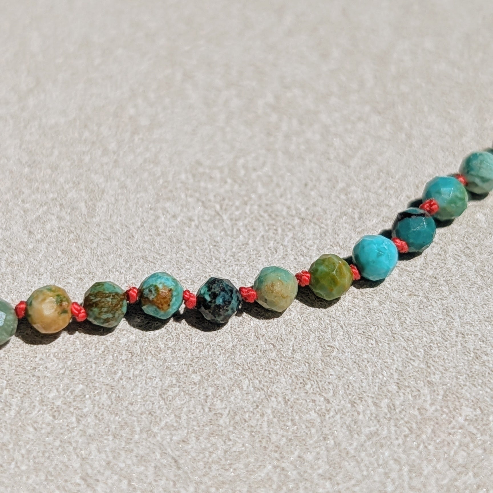 California Landscape Hand-Knotted Turquoise Necklace