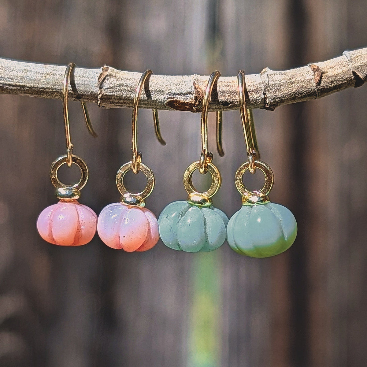Opal Pumpkin Earrings