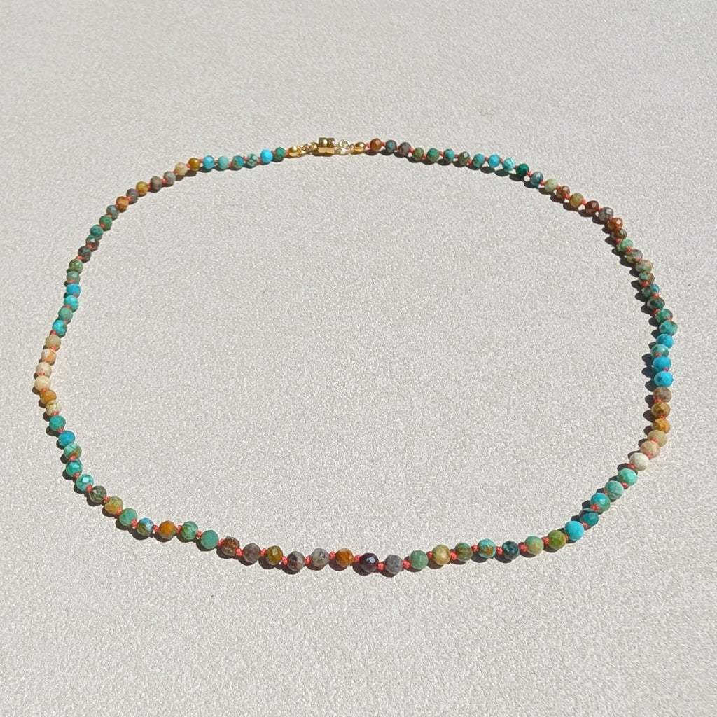 California Landscape Hand-Knotted Turquoise Necklace