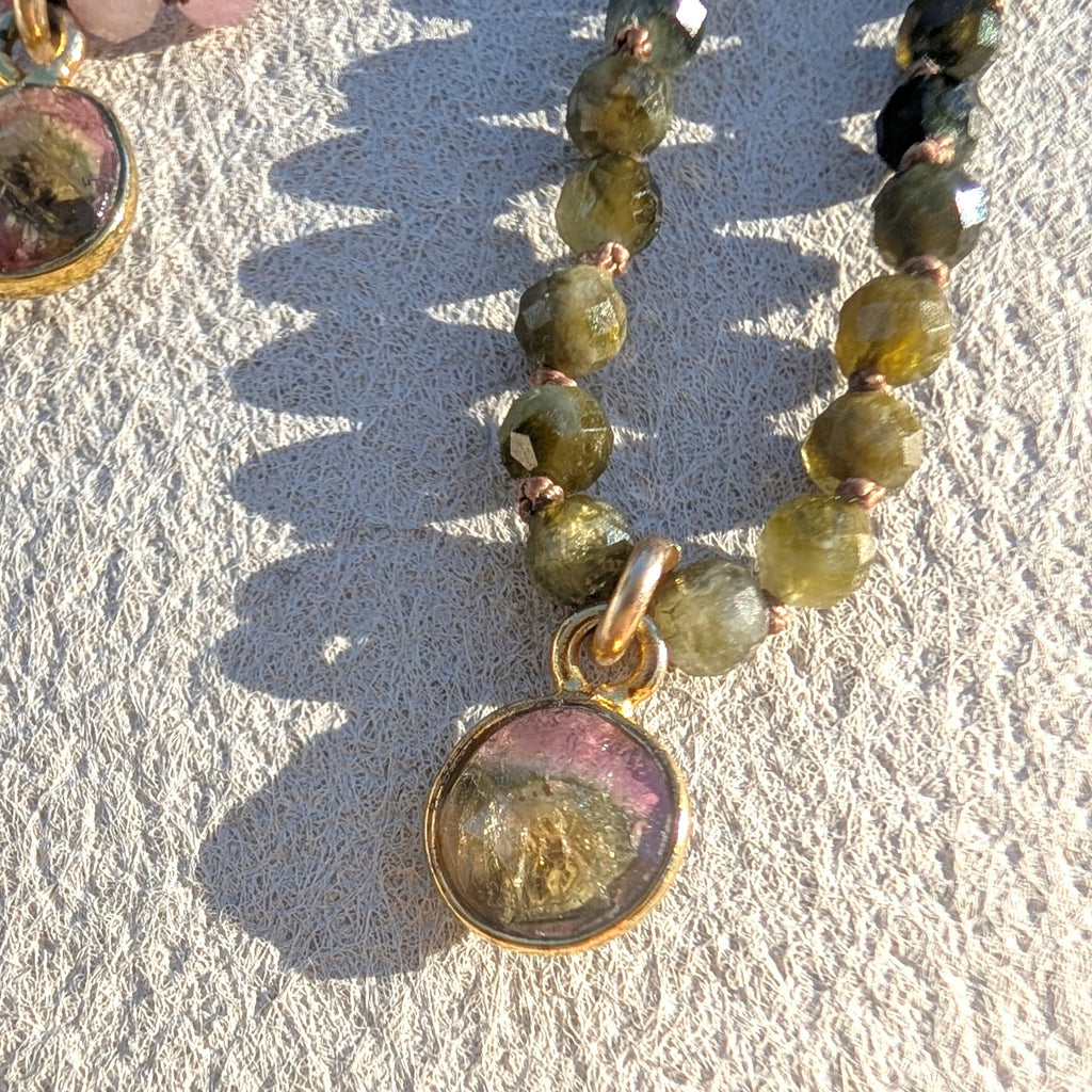 Hand-knotted Tourmaline Pendant Necklace