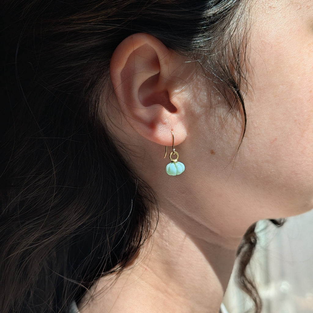 Opal Pumpkin Earrings