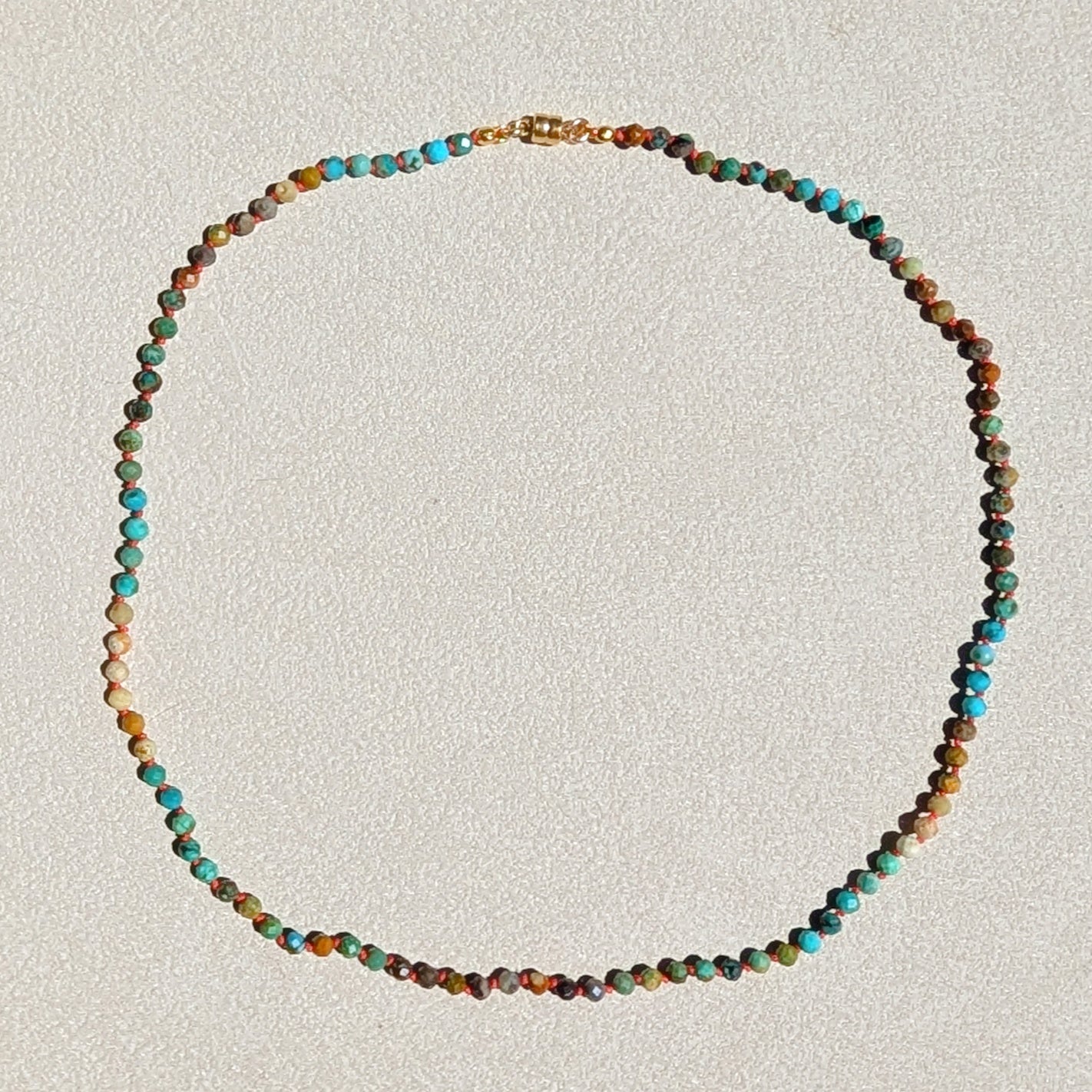 California Landscape Hand-Knotted Turquoise Necklace
