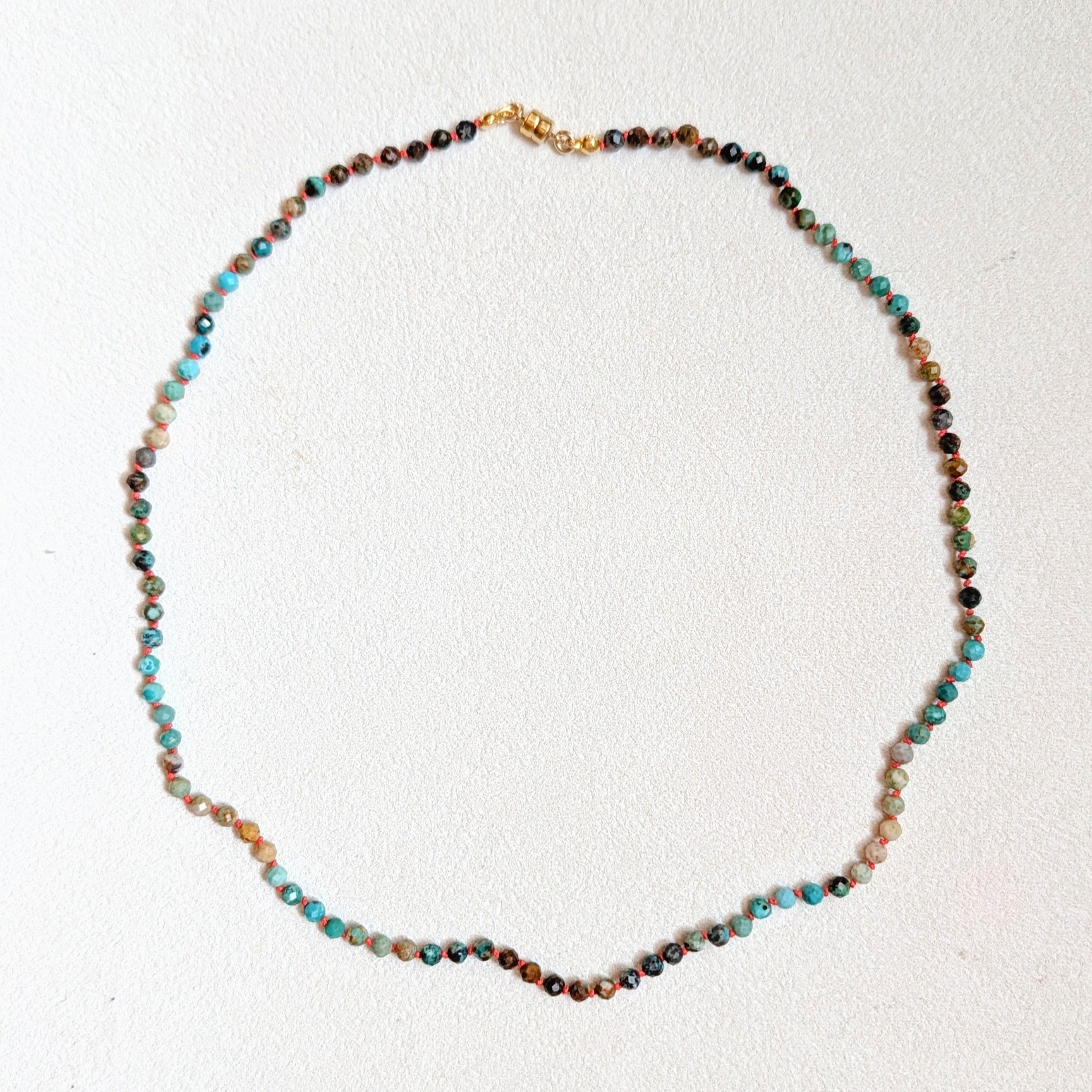 California Landscape Hand-Knotted Turquoise Necklace