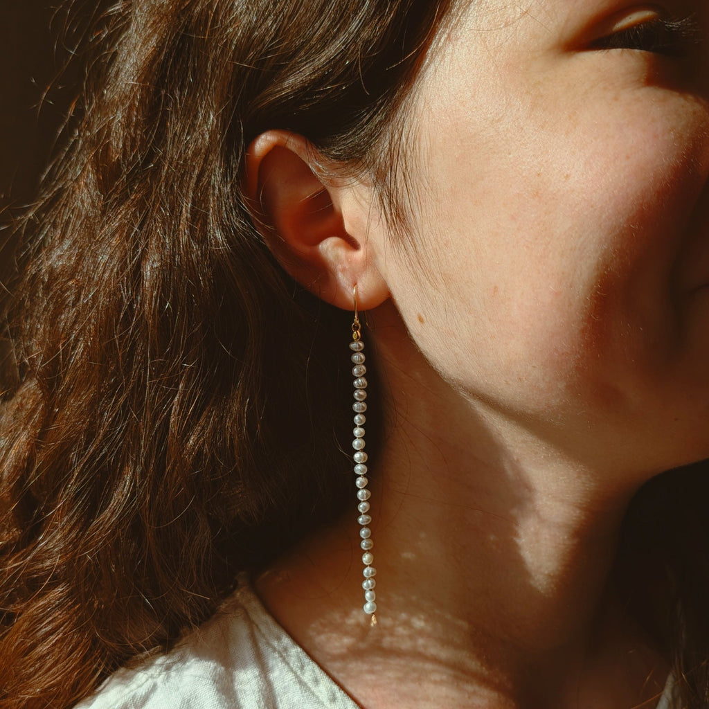 Hand-Knotted Pearl Earrings