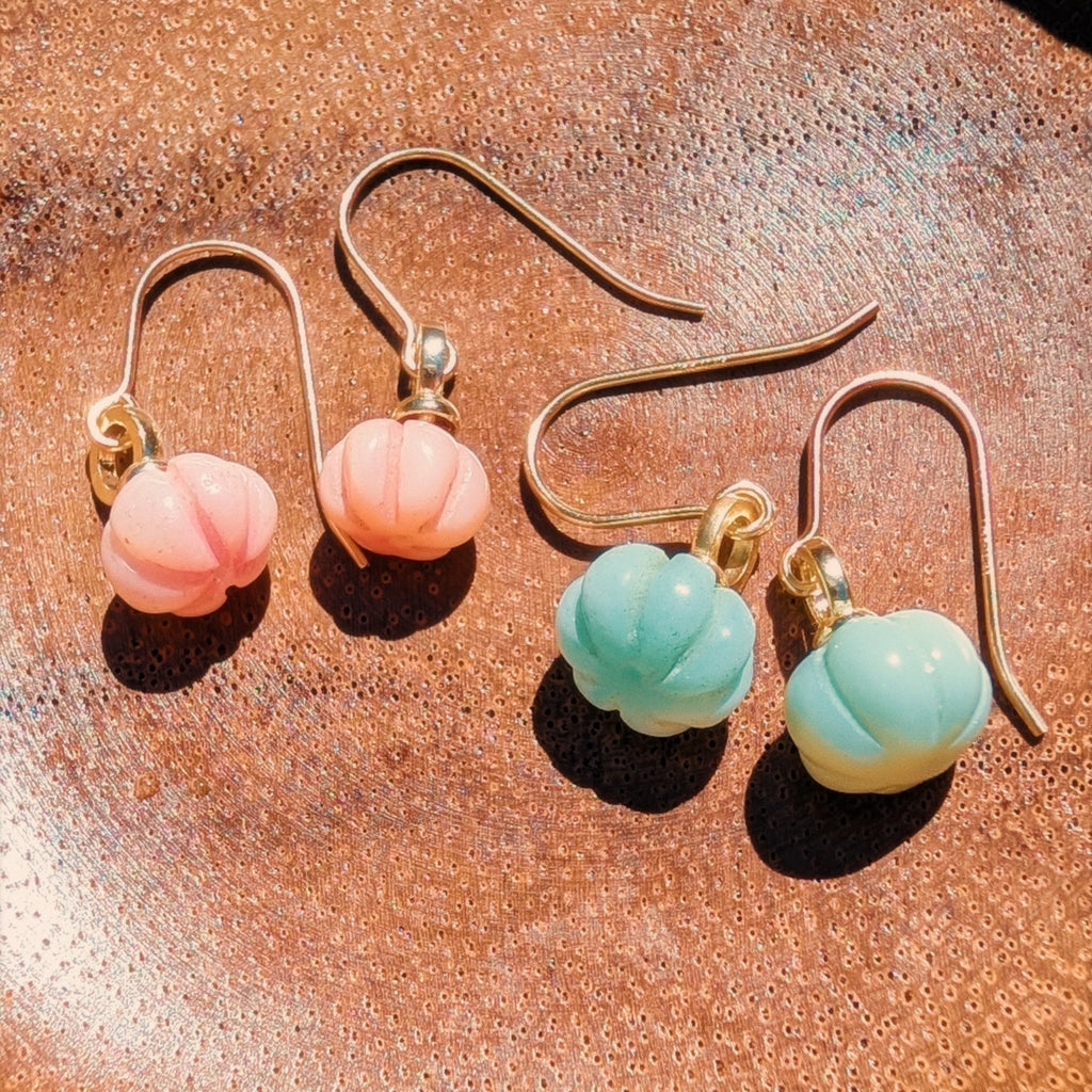 Opal Pumpkin Earrings