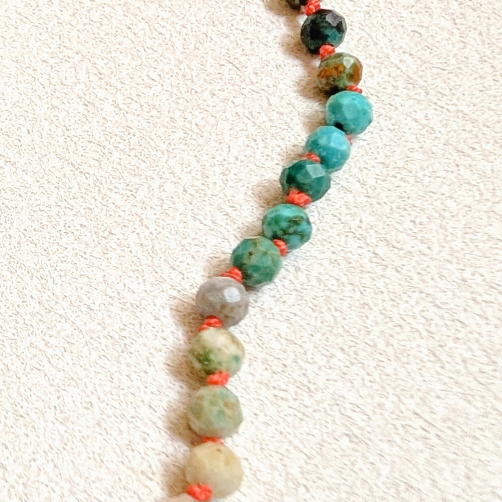 California Landscape Hand-Knotted Turquoise Necklace