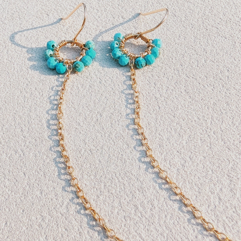 Turquoise Chain Earrings