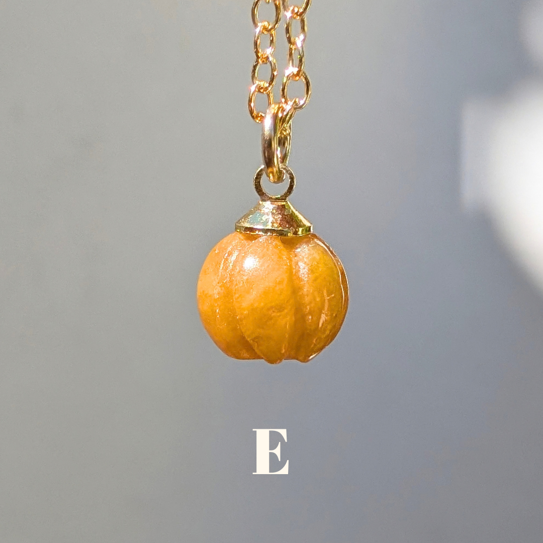 Pumpkin Jade Necklace