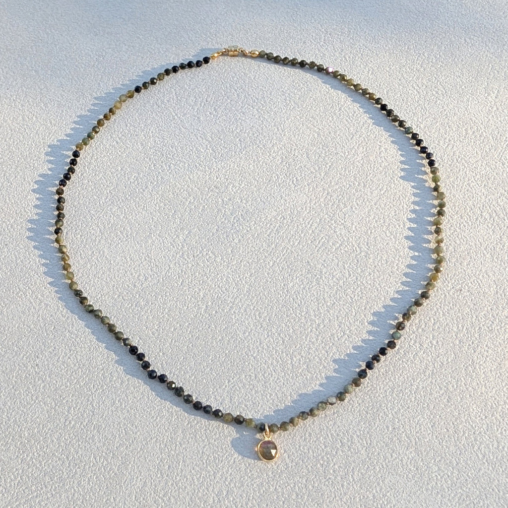 Hand-knotted Tourmaline Pendant Necklace