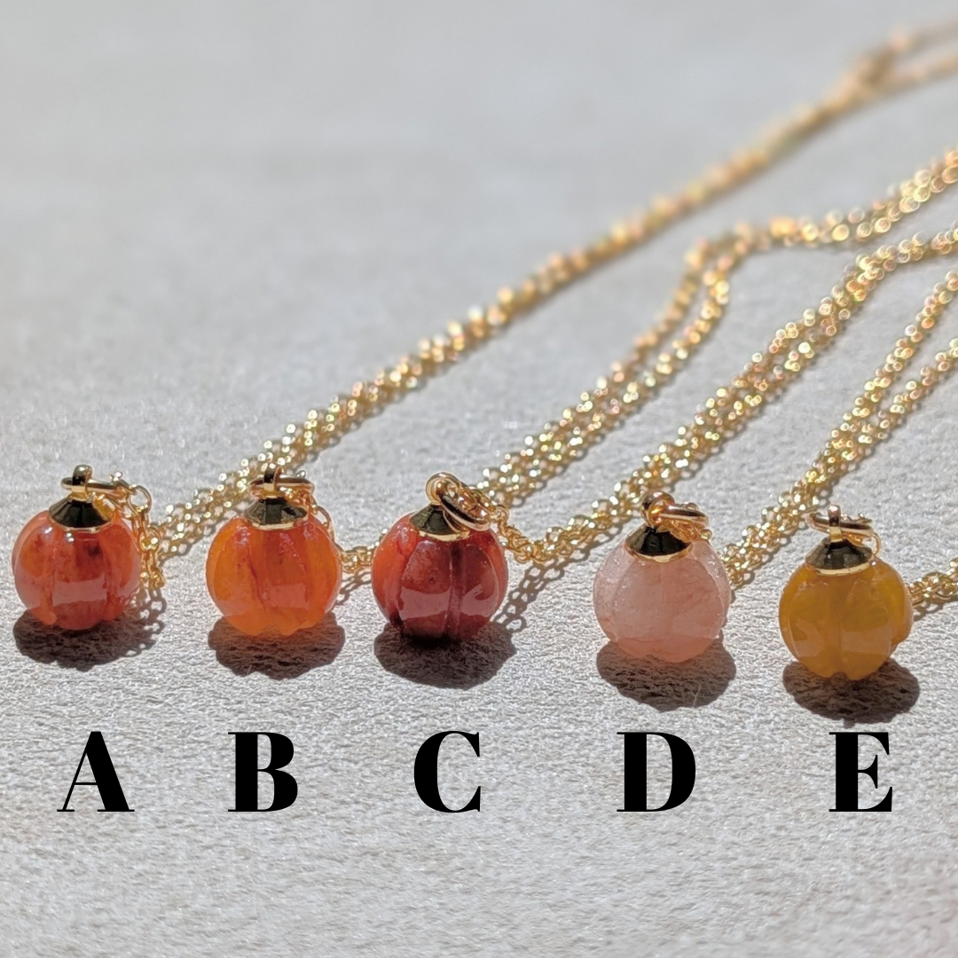 Pumpkin Jade Necklace