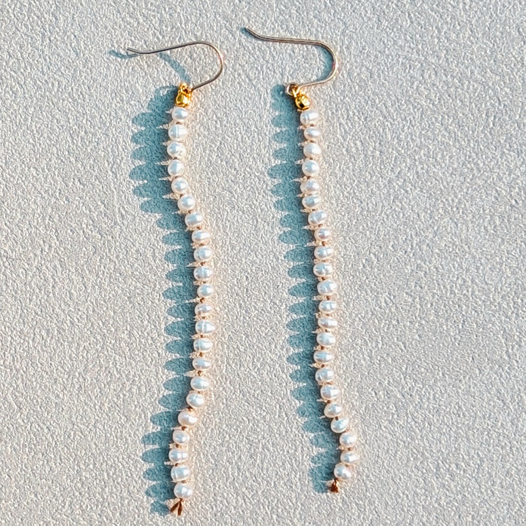 Hand-Knotted Pearl Earrings