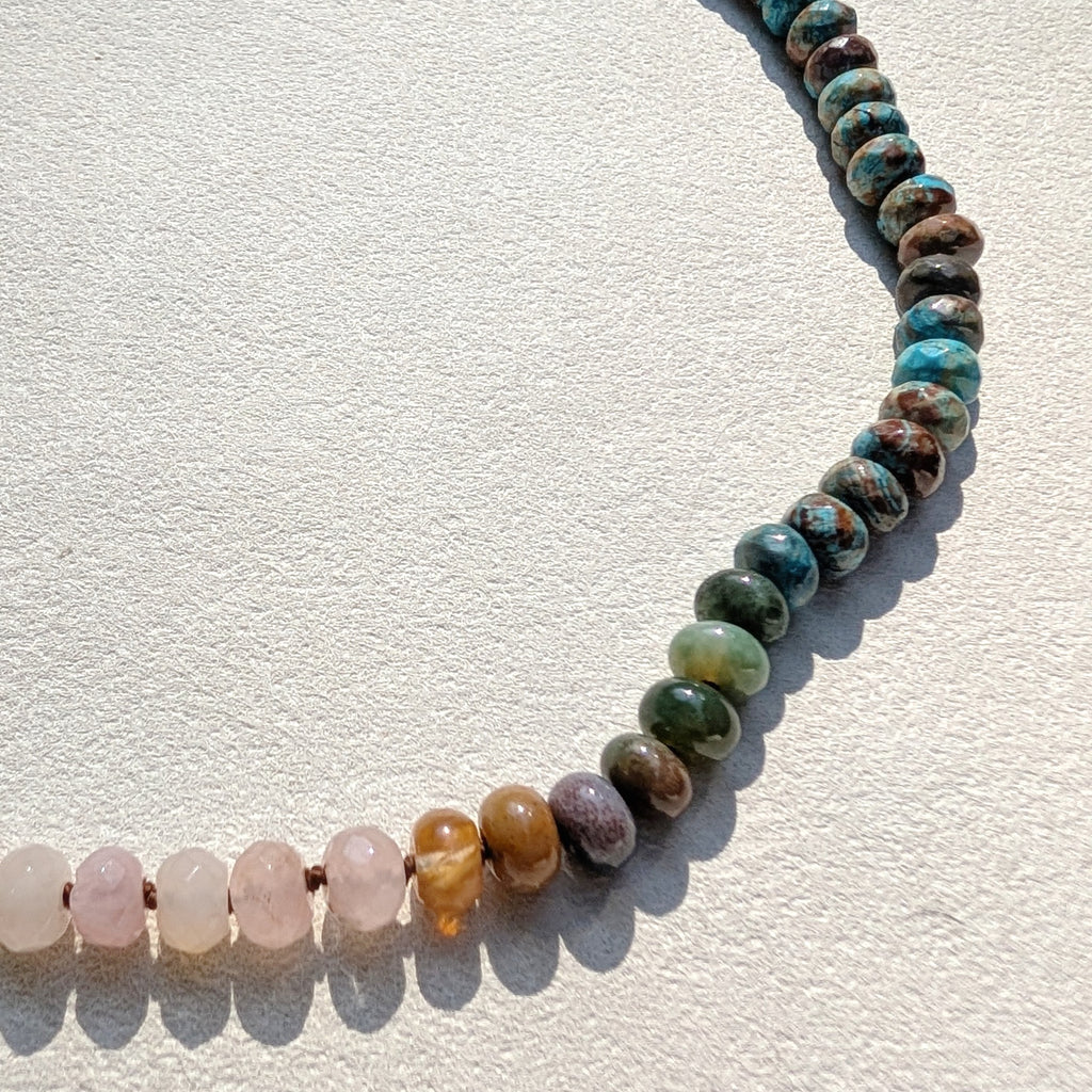 Mountain Dawn Gradated Gemstone Necklace