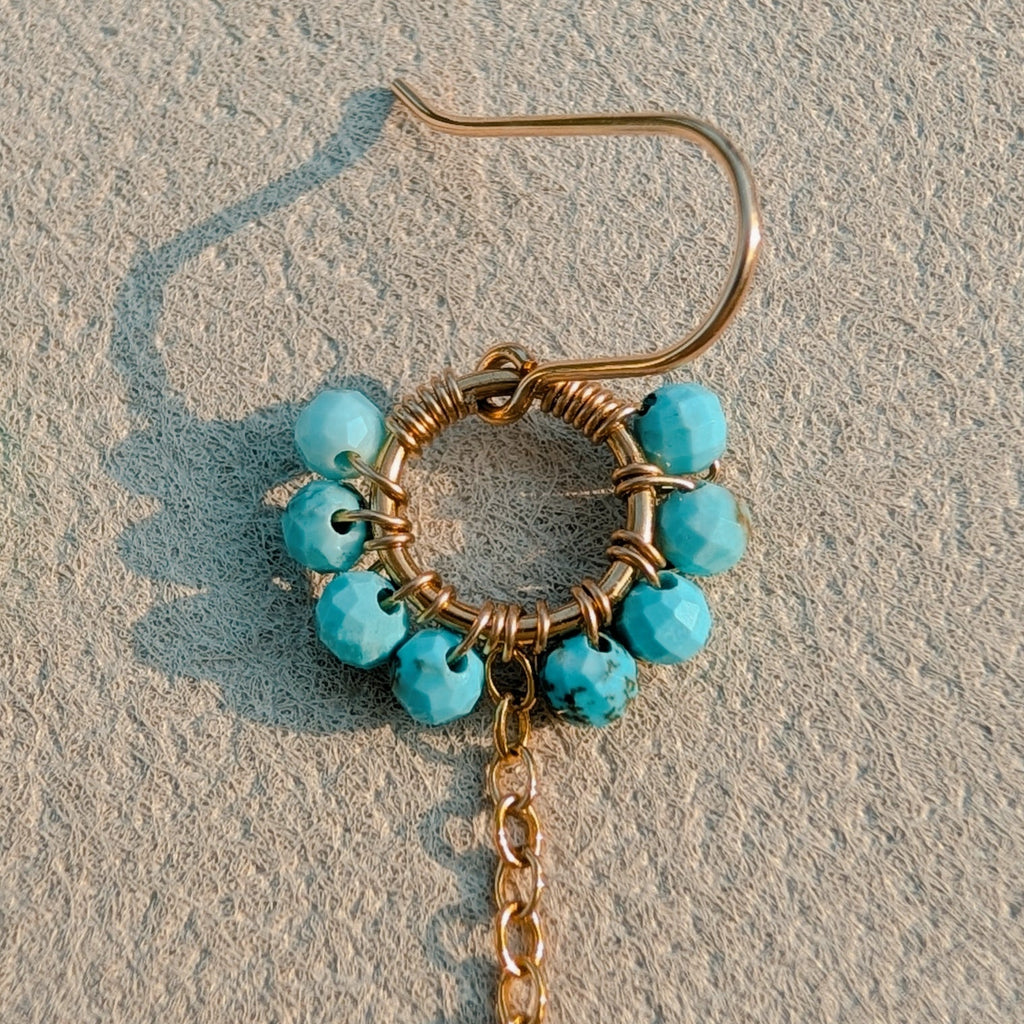 Turquoise Chain Earrings