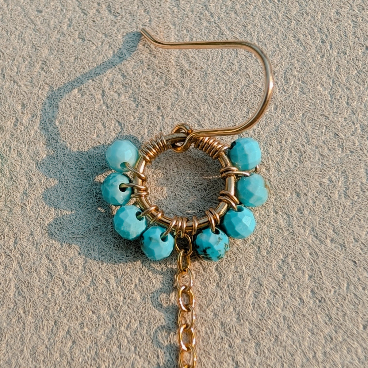Turquoise Chain Earrings