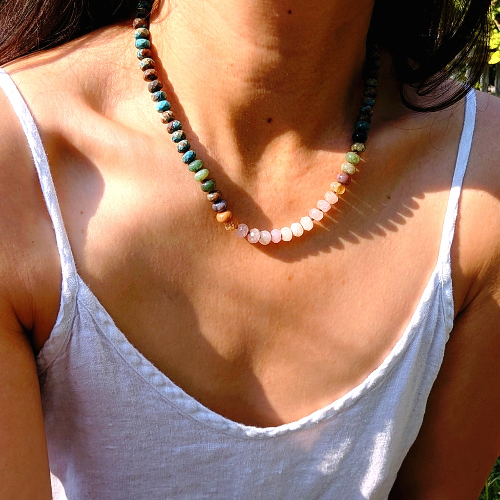 Mountain Dawn Gradated Gemstone Necklace