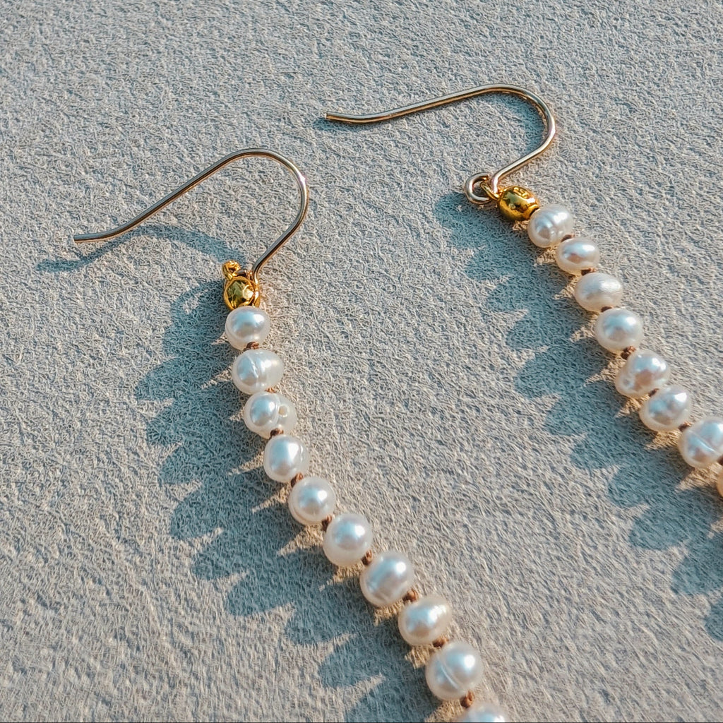 Hand-Knotted Pearl Earrings