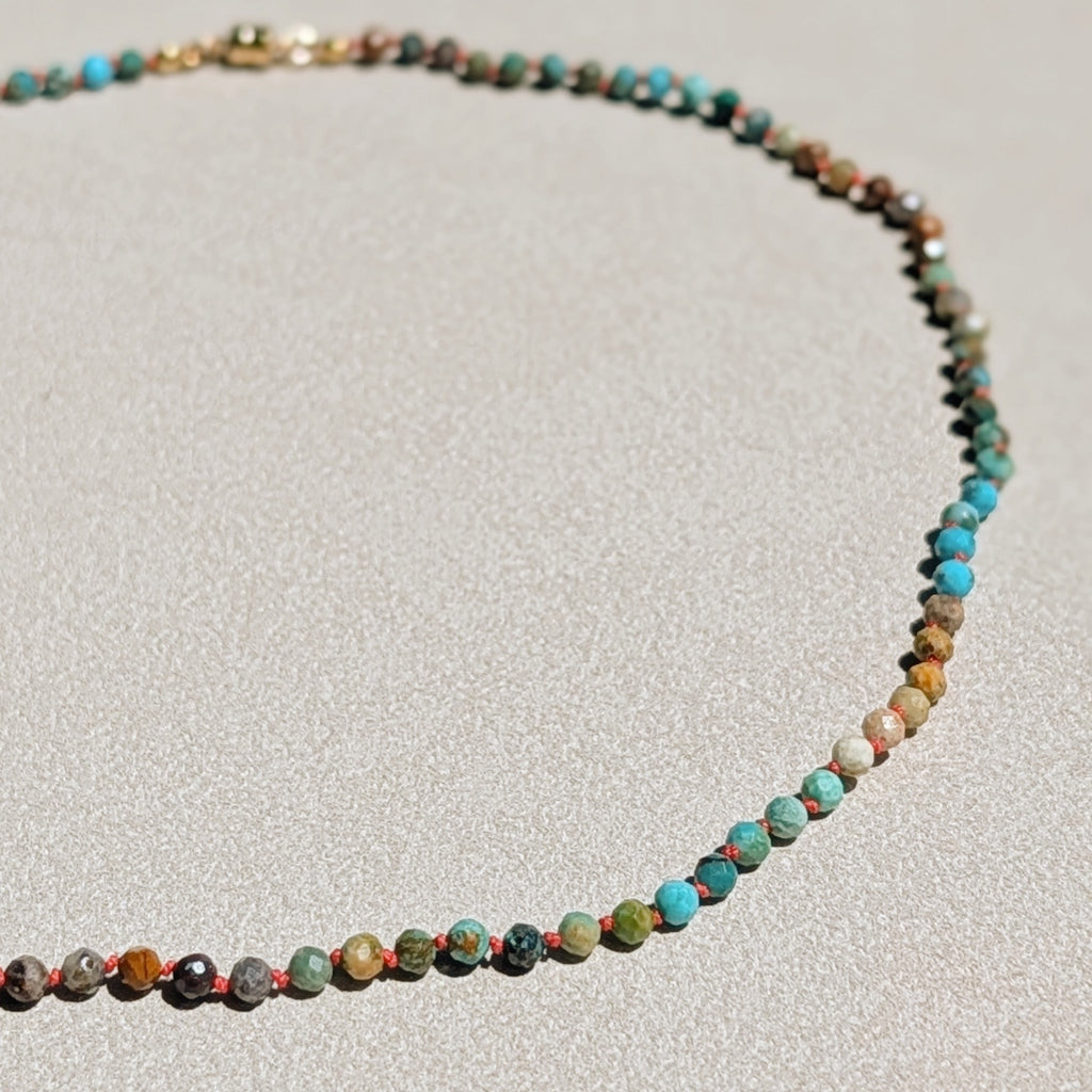 California Landscape Hand-Knotted Turquoise Necklace