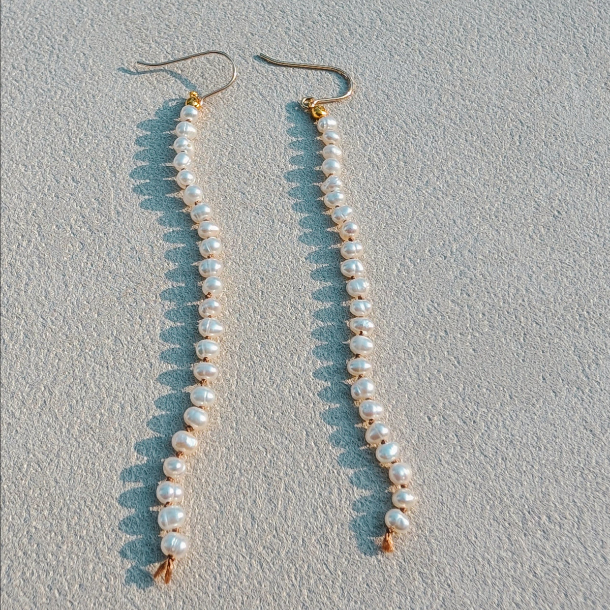 Hand-Knotted Pearl Earrings